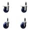 Service Caster 4'' SS Solid Poly Swivel 1'' Expanding Stem Caster Set 2 Total Lock Brakes, 4PK SCC-SSEXTTL20S414-SPUS-2-S-2-1 - alternate 1